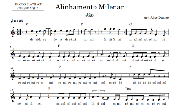 Alinhamento Milenar - Partitura Facilitada