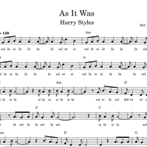 As It Was - Partitura Facilitada