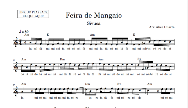 Feira de Mangaio - Partitura Facilitada