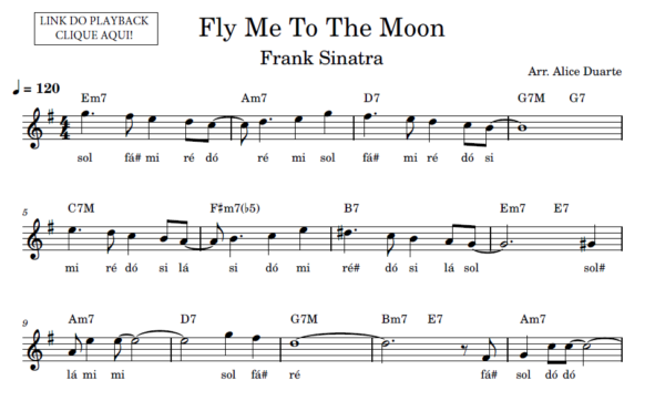 Fly Me To The Moon - Partitura Facilitada
