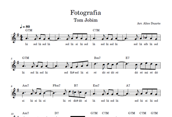 Fotografia - Partitura Facilitada