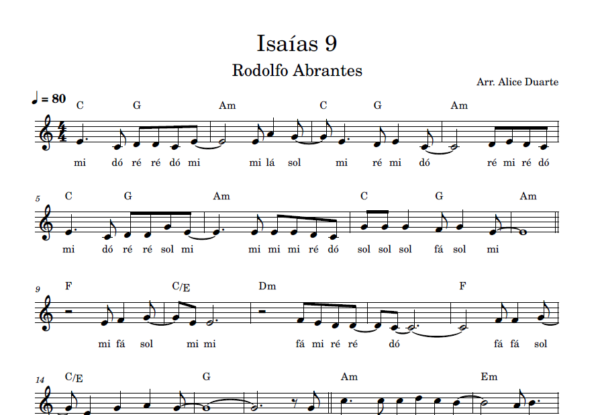 Isaías 9 - Partitura Facilitada