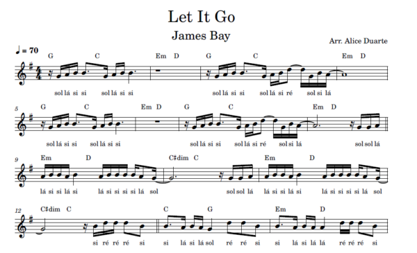 Let It Go - Partitura Facilitada