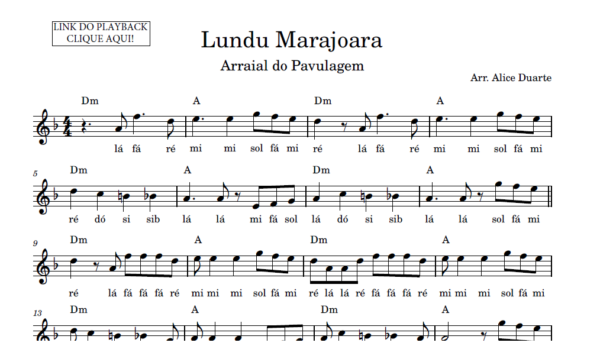Lundu Marajoara - Partitura Facilitada