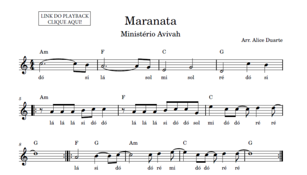Maranata - Partitura Facilitada