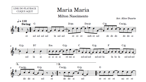 Maria Maria - Partitura Facilitada