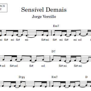 Sensível Demais - Partitura Facilitada