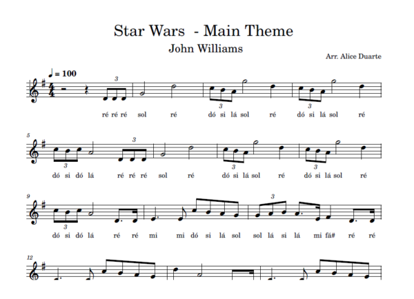 Star Wars - Partitura Facilitada