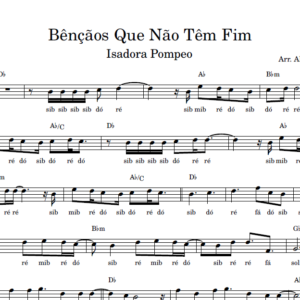 Bênçãos Que Não Têm Fim - Partitura para Saxofone Alto