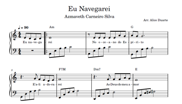 Eu Navegarei - Partitura para Piano