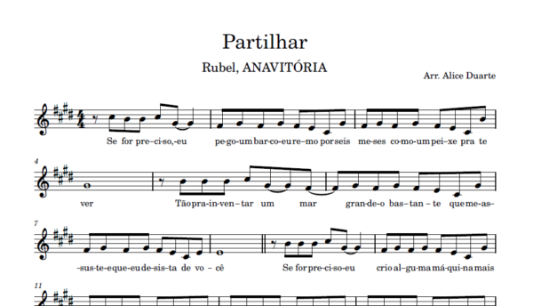 Partilhar - Partitura para Sax Alto