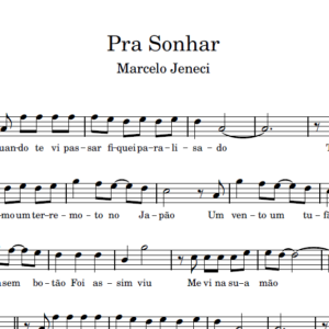 Pra Sonhar - Partitura para Sax Alto