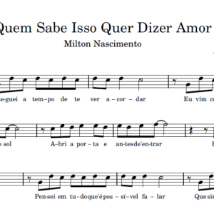 Quem Sabe Isso Quer Dizer Amor - Partitura para Sax Alto
