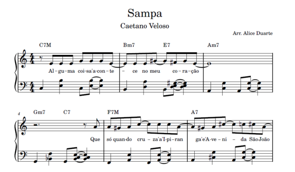 Sampa - Partitura para Piano