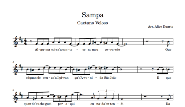 Sampa - Partitura para Clarinete, Sax Tenor e Trompete (sib)