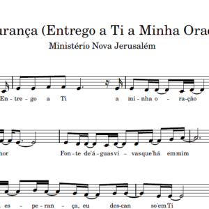 Segurança/Entrego a Ti a Minha Oração - Partitura para Clarinete, Sax Tenor e Trompete (sib)