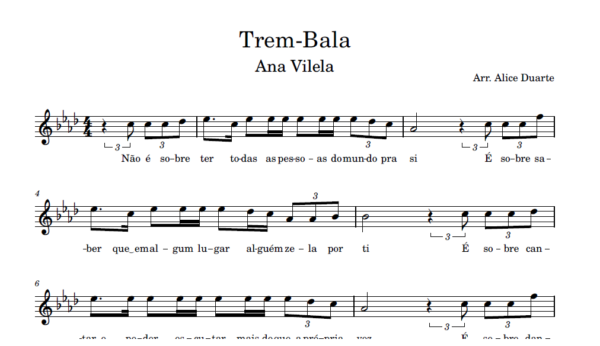 Trem-Bala - Partitura para Sax Alto