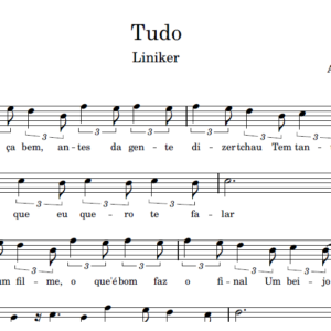 Tudo - Partitura para Sax Alto