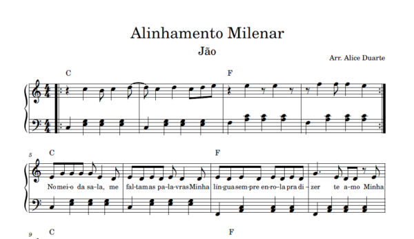 Alinhamento Milenar - Partitura para Piano