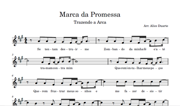Marca da Promessa - Partitura para Clarinete, Sax Tenor e Trompete (sib)