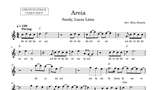 Areia - Partitura Facilitada - PDF