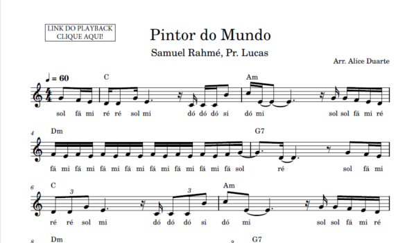 Pintor do Mundo - Partitura Facilitada