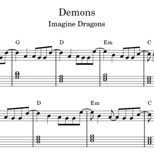 Demons - Partitura para Piano