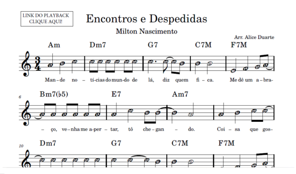 Encontros e Despedidas - Partitura Facilitada
