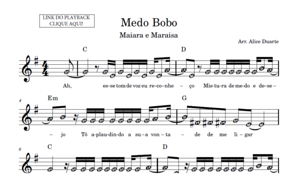 Medo Bobo - Partitura Facilitada