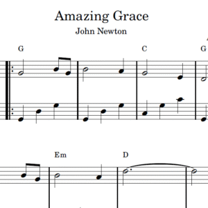 Amazing Grace - Partitura para Piano