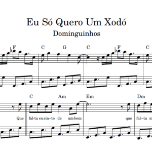 Eu Só Quero Um Xodó - Partitura para Piano
