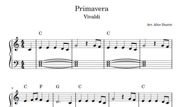 Primavera - Partitura para Piano