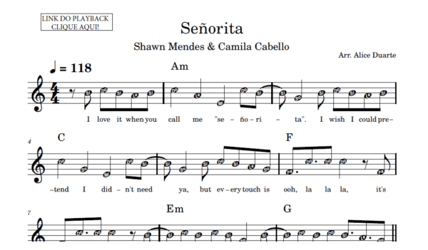 Señorita - Partitura Facilitada