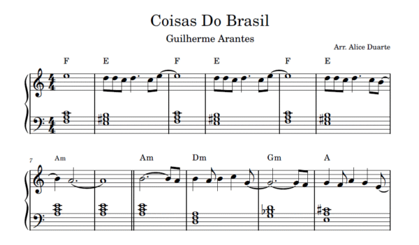 Coisas Do Brasil - Partitura para Piano