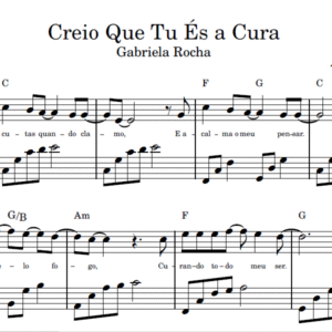 Creio Que Tu És a Cura - Partitura para Piano