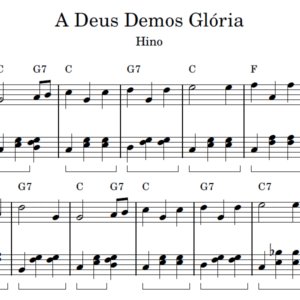 A Deus Demos Glória - Partitura para Piano