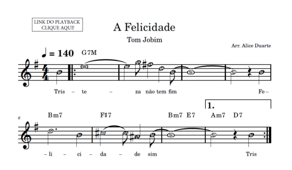A Felicidade - Partitura Facilitada