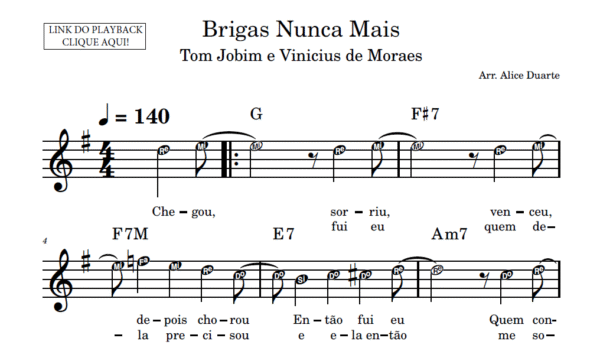 Brigas Nunca Mais - Partitura Facilitada