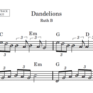 Dandelions - Partitura Facilitada