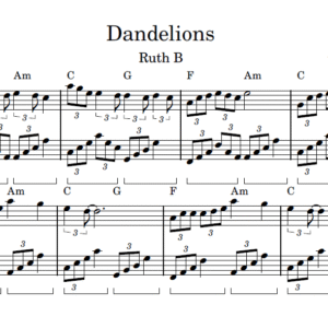Dandelions  - Partitura para Piano
