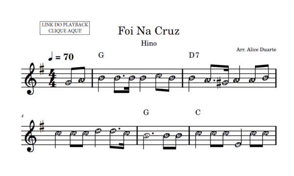 Foi Na Cruz - Partitura Facilitada