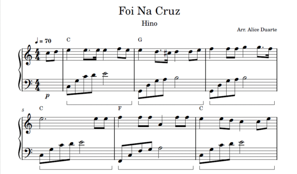 Foi Na Cruz - Partitura para Piano