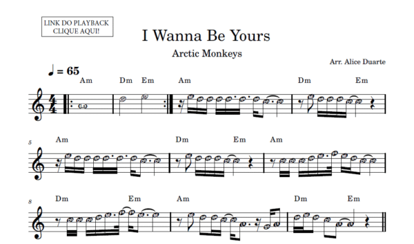 I Wanna Be Yours - Partitura Facilitada