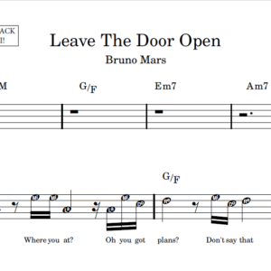Leave The Door Open - Partitura Facilitada