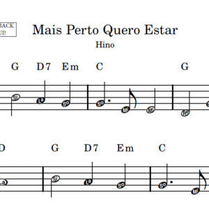 Mais Perto Quero Estar - Partitura Facilitada