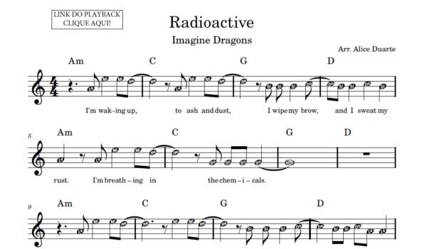 Radioactive - Partitura Facilitada