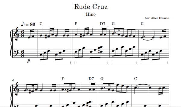 Rude Cruz - Partitura para Piano