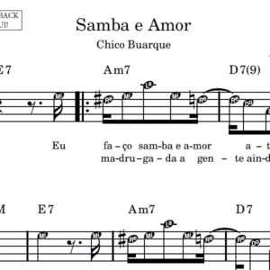 Samba e Amor - Partitura Facilitada