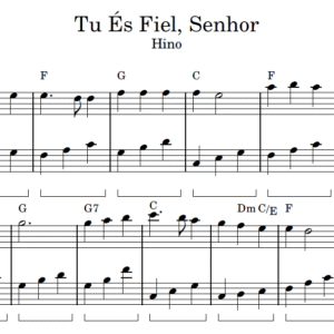 Tu És Fiel, Senhor - Partitura para Piano