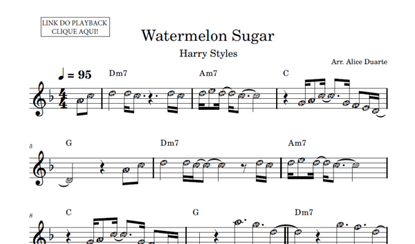 Watermelon Sugar - Partitura Facilitada